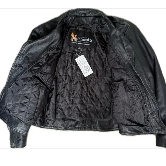 Women’s Black Genuine Leather Moto Jacket 4XL – Oversized Biker Motorcycle Style - Picture 7 of 13